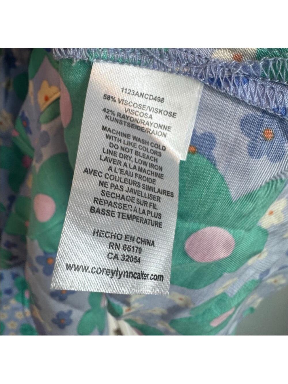Anthropologie Corey Lynn
Calter Printed Shirt Dress Long Sleeve Blue Size2X NWOT - Picture 11 of 14